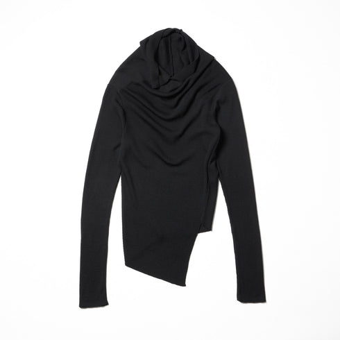 JULIUS 917KNM2 Black / Cowl Neck Knit Top